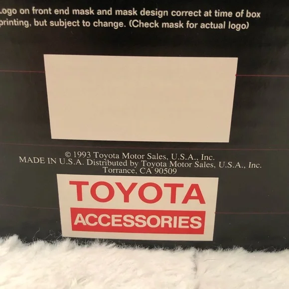 Genuine Toyota Avalon Full Front End Black Leather Mask PT218-07980 Vintage 93.
